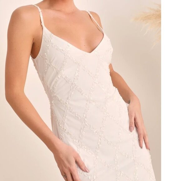 Lulus Radiantly Adored White Sequin Backless Mermaid Maxi Dress Size Small NWOT - Picture 6 of 13